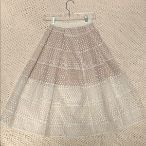 White Lace Midi Skirt